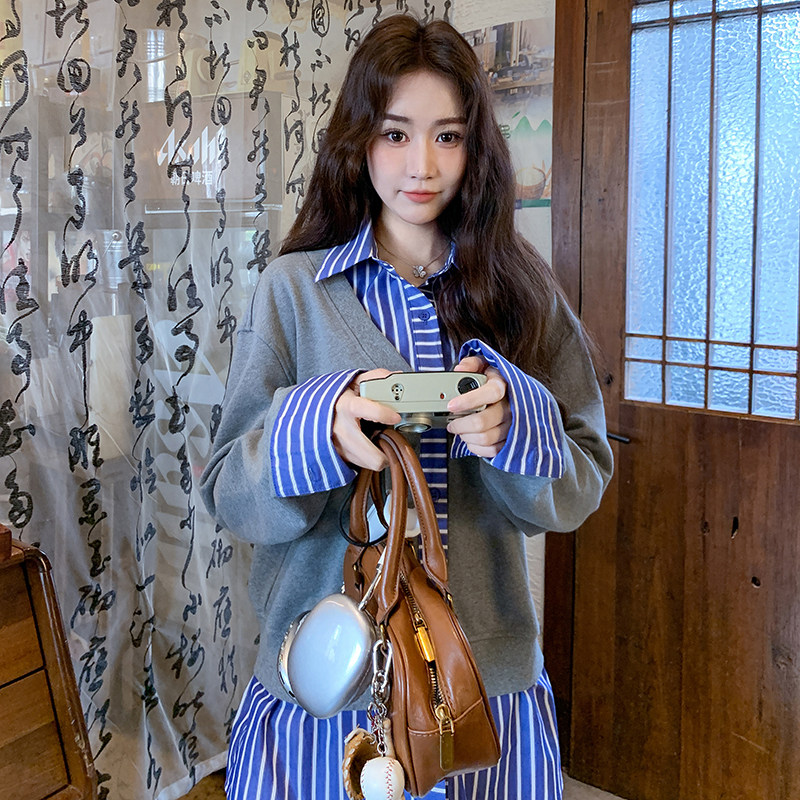 新品【大货已出】条纹拼接外套S635P145K218,女装短外套,2C321