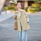 韩系设计感小众风衣外套女2025秋季新款时尚气质中长款显瘦百搭潮，女装风衣，2C218