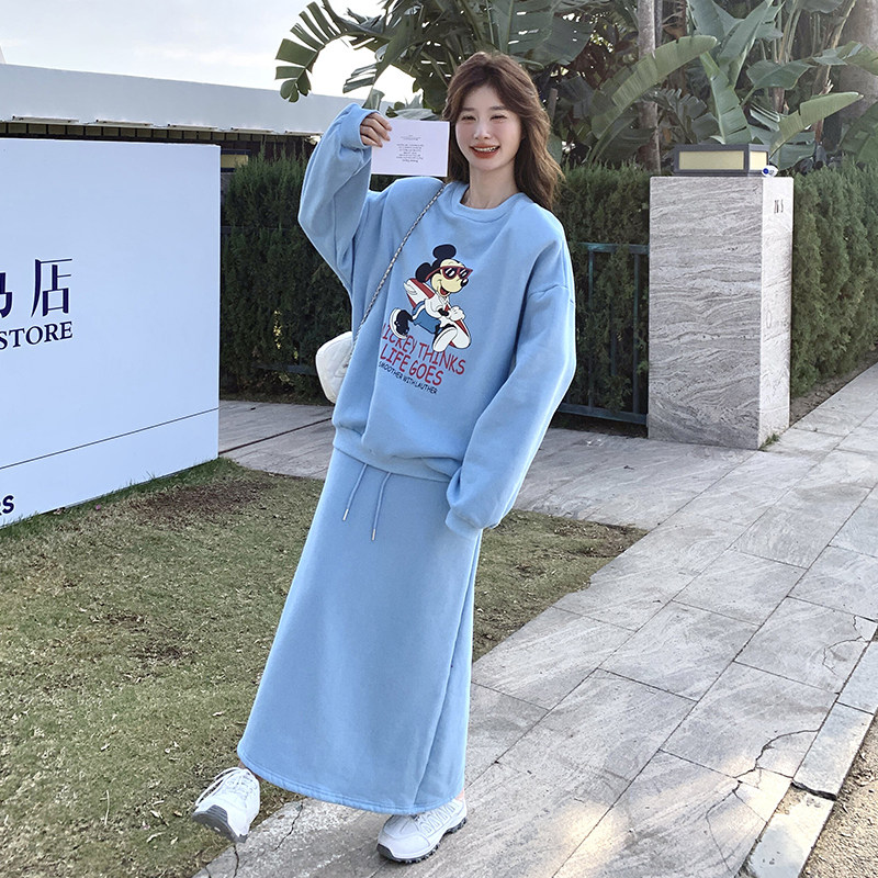 ：新款春装运动休闲宽松版两件套装裙2C135-6867P165K248,女装套装/套裙,2C135