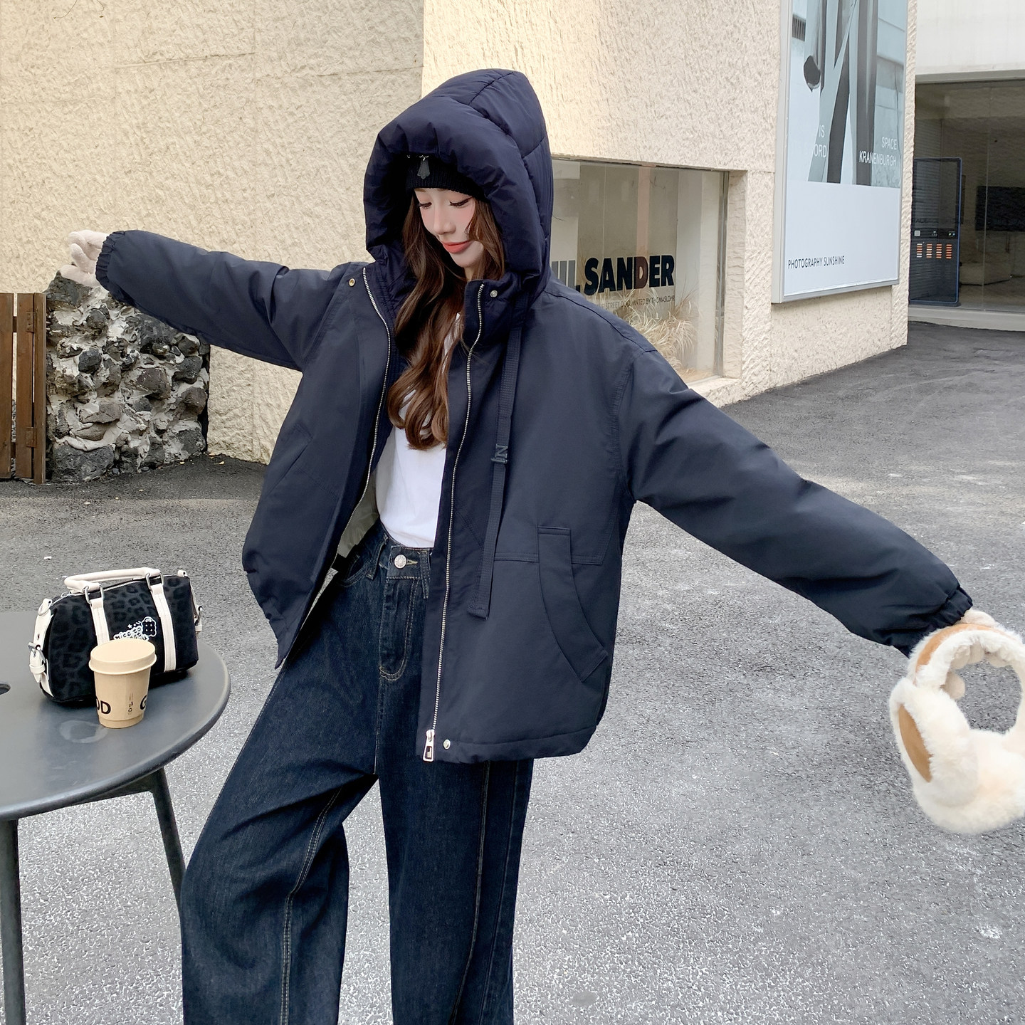 【档口现货】连帽款休闲保暖派克云绒服2C233-817-P225-K339,女装棉衣/棉服,2C233
