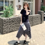现货：夏装新款时尚斜肩肩T恤＋不规则半身裙2C135-8868P155K228，女装套装/套裙，2C135