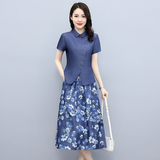 天丝牛仔裙套装女2025夏季新款高端遮肚子显瘦洋气减龄薄款两件套，女装套装/套裙，锦绣伊人