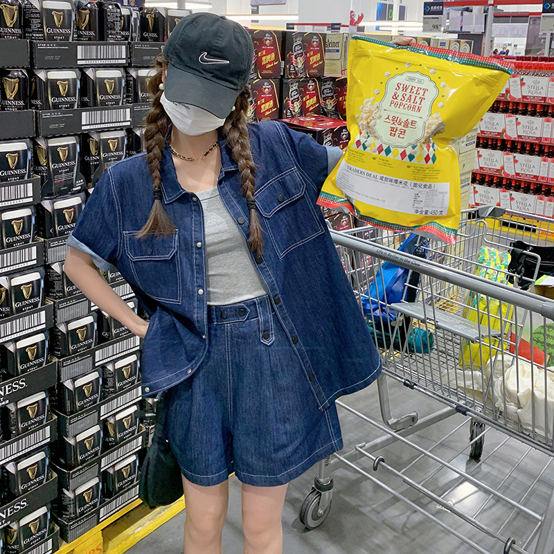 大货已出主推款附买家秀牛仔套装2C075-035B-P125-K178,女装套装/套裙,2C075