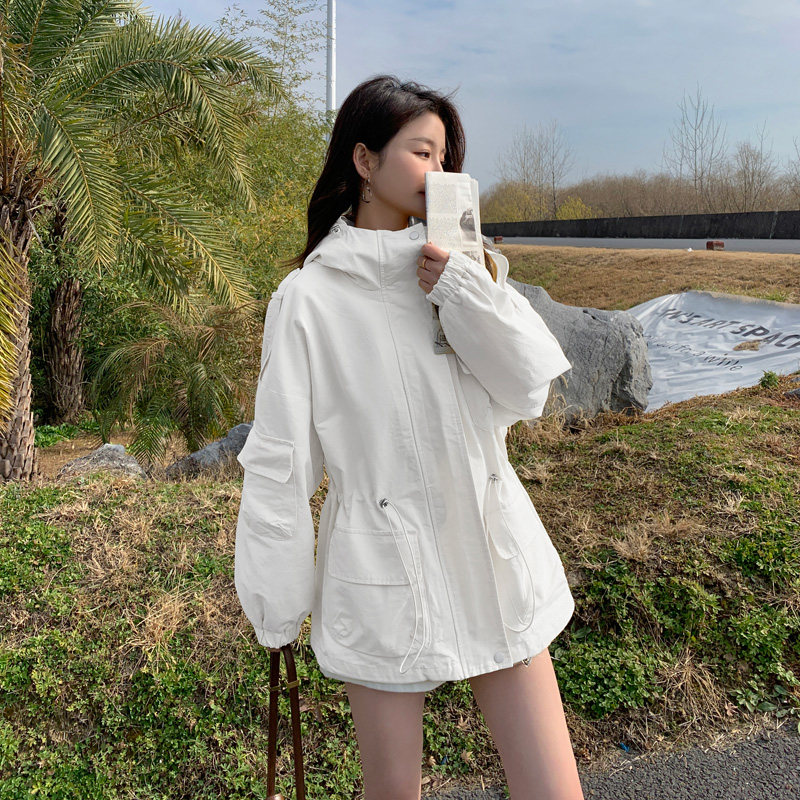 【档口现货】2025新款韩版休闲黄色大码风衣外套女266-P140-K190,女装风衣,2C266