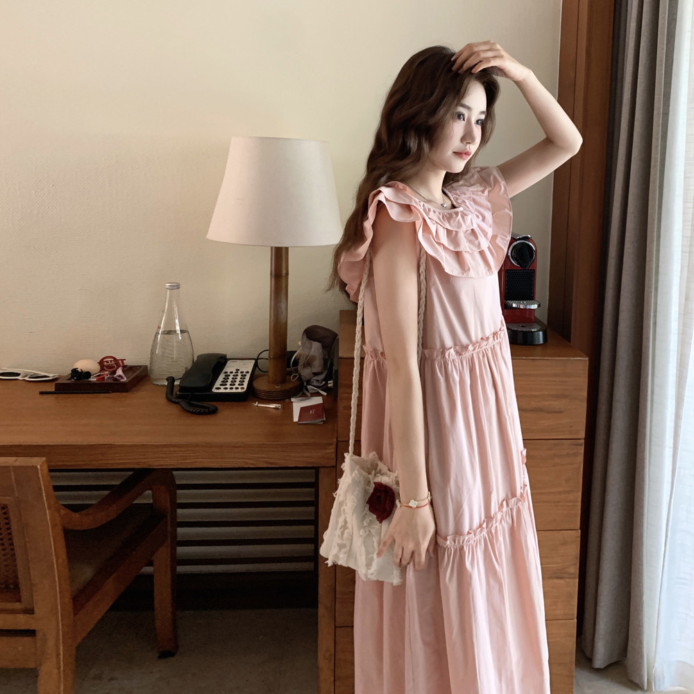 法式荷叶边宽松连衣裙2C327-8803-p125-K175,女装连衣裙,2C327