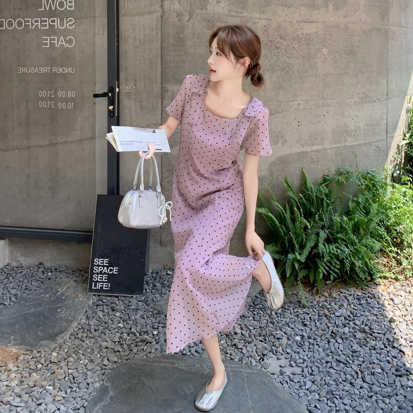 现货夏季新款时尚圆点连衣裙2C098-9003P125K178,女装连衣裙,2C098