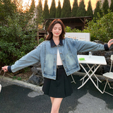 秋装新款牛仔拼色短外套2C092-5155-P145-K198，女装短外套，2C092