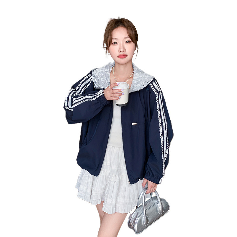 25秋季现货新品设计感夹克蕾丝连帽外套2C2851019P140K208,女装短外套,2C285
