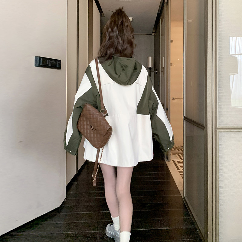 【现货主推】春秋连帽工装风衣百搭学生外套女上衣夹克3031P155,女装短外套,2C166