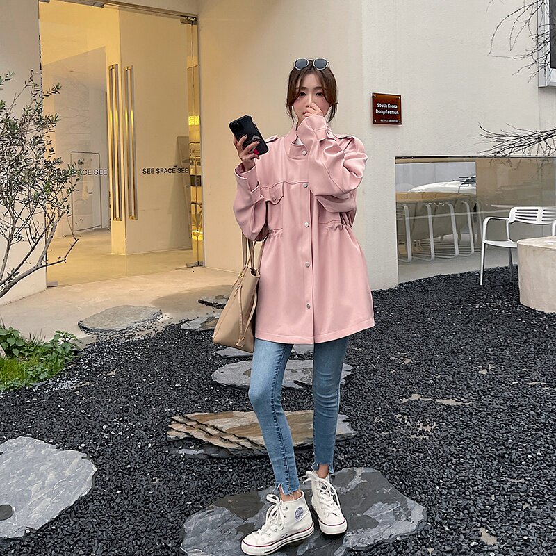 【现货】2025秋季新款宽松版短风衣8533-P115-K178,女装短外套,2C120