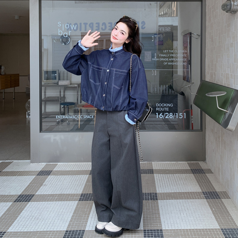 已出货春季新款休闲牛仔拼接外套2C098-2603P155K248,女装短外套,2C098