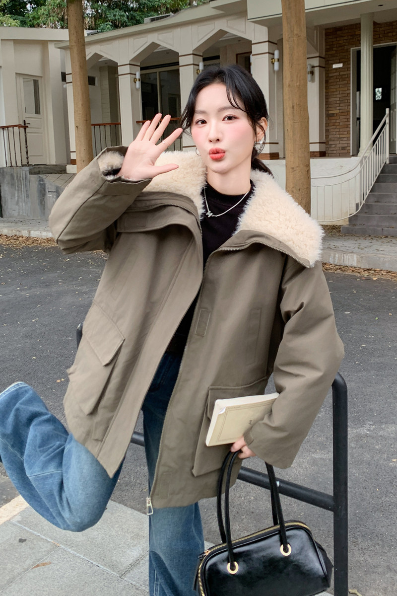 赵露思同款羊羔毛派克服2C090-8728-P235-K368,女装派克服,2C092