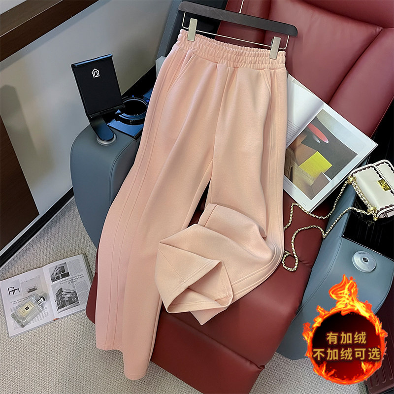 简约时尚连帽外套宽松阔腿卫裤两件套,女装套装/套裙,2C310