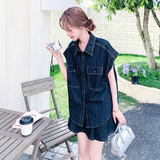 2025新款夏装牛仔短袖套装减龄套装两件套2537-P145控208，女装套装/套裙，2D009