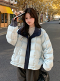 新款双面穿休闲小个子拼接羽绒服外套5812-P295-K418，女装羽绒服，2C230