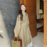 【现货】24春新品披肩两件套韩版风衣2401-P195-K255，女装风衣，2C317A