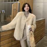 2025新款仿貂绒皮草外套气质毛绒女外套A05-p195k288，女装短外套，2C109
