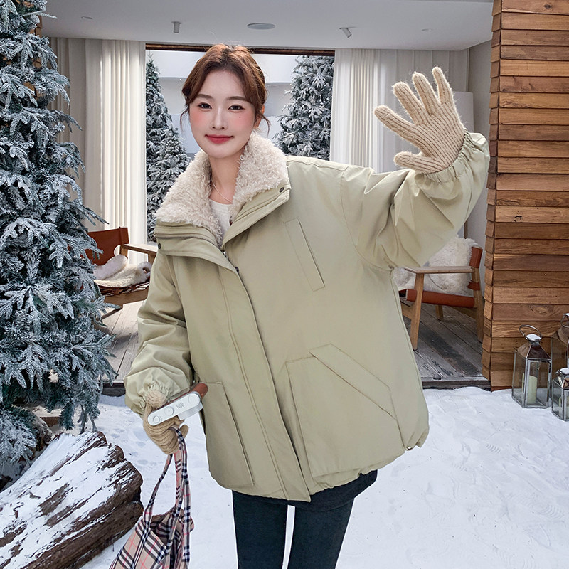 【现货】图新款拼接毛毛派克服90绒2C301-1378-P285-K428,女装羽绒服,2C301