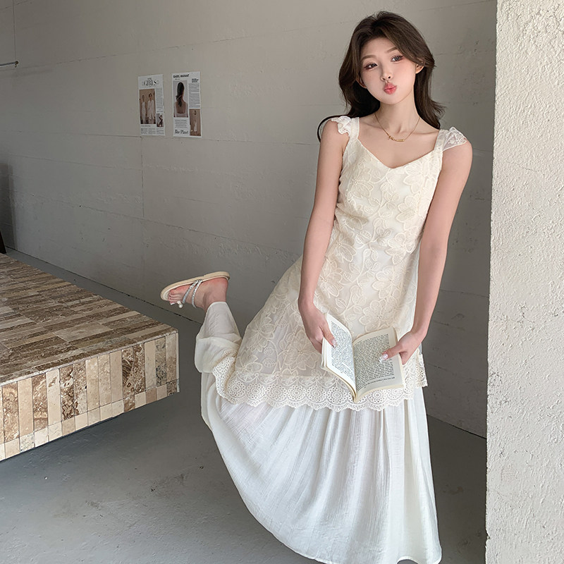 今日新品现货蕾丝长裙法式超好连衣裙2C275-5513-P125-K198,女装连衣裙,2C275