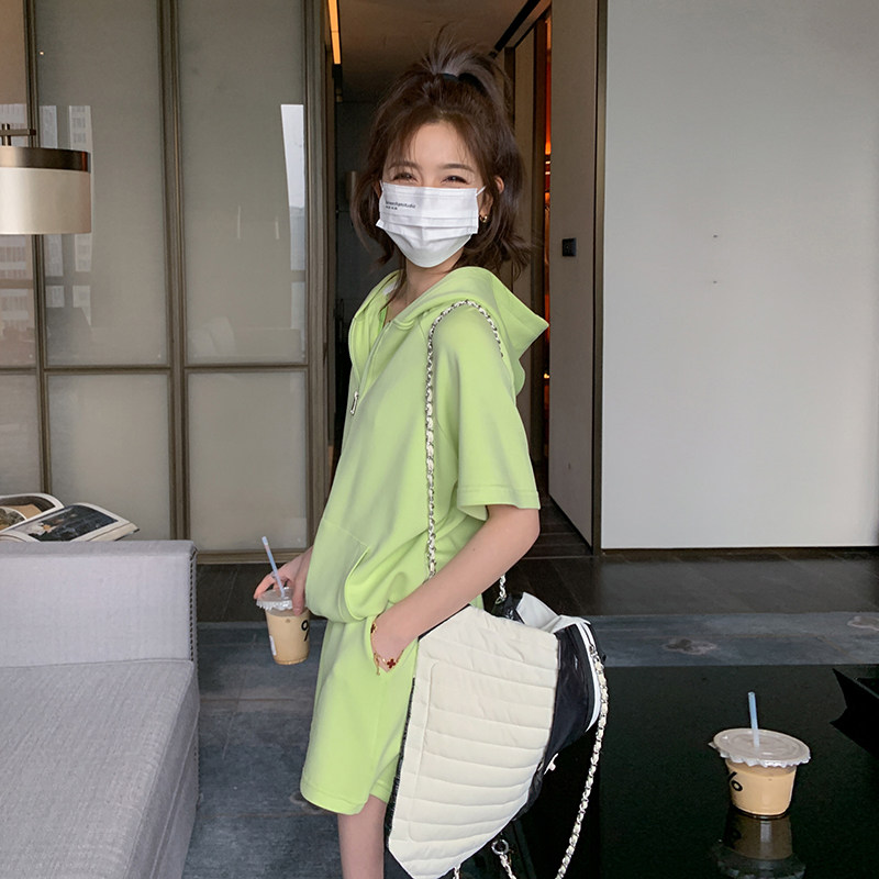 【夏款现货+买家秀】多色纯色时尚休闲套装088-2366p145控198,女装套装/套裙,2C088