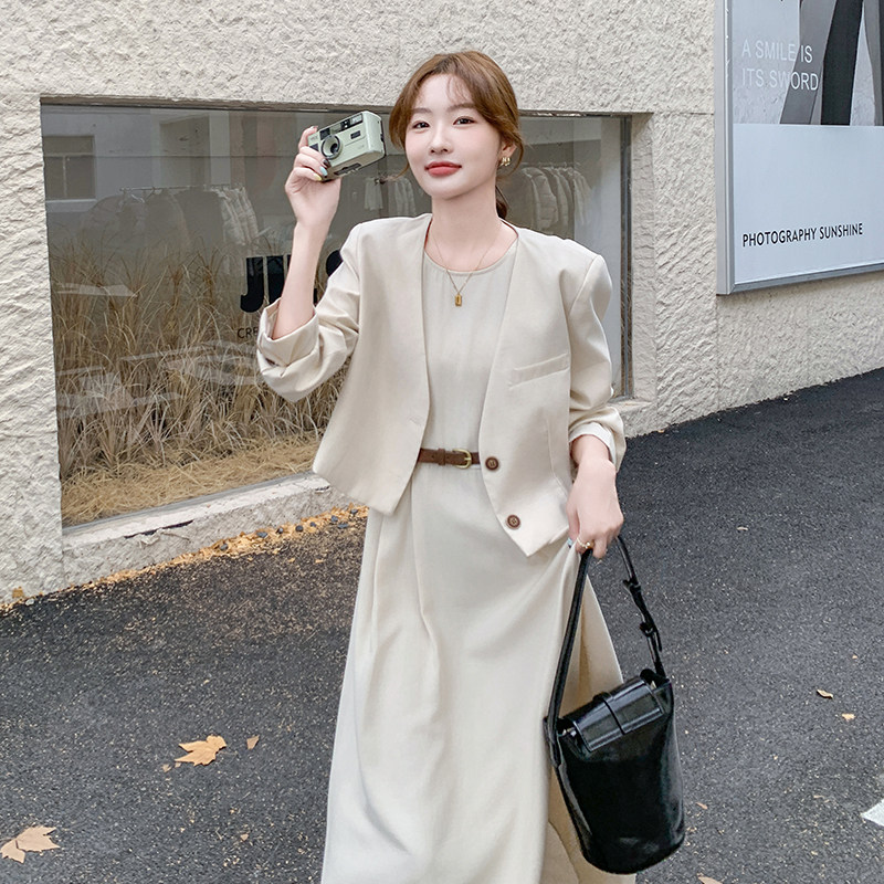 【数据好】松弛感套装小西装+长裙赠皮带2C277-7701-P165-K238,女装套装/套裙,2C277