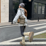 现货新款韩东大门加厚保暖羽绒服百搭连帽面包服女装外套，女装羽绒服，2B114