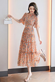 2025夏装新款甜美碎花公主连衣裙6015-1，女装连衣裙，奕可儿，女装连衣裙，奕可儿