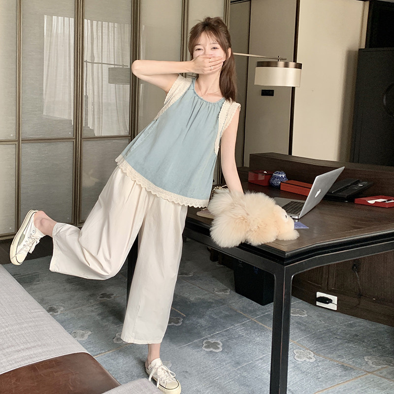 现货休闲两件套2C113-007-P125-K178,女装背心吊带,2C113