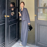 【大量现货】短款小西装阔腿裤两件套装女508-P150-K218，女装套装/套裙，2C126