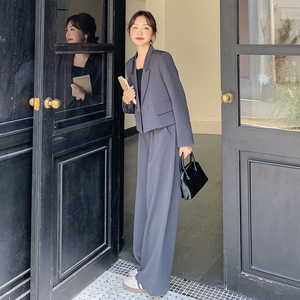 【大量现货】短款小西装阔腿裤两件套装女508-P150-K218图片