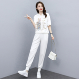 2025年夏季宽松显瘦韩版百搭休闲套装两件套，女装套装/套裙，蓝朵琳
