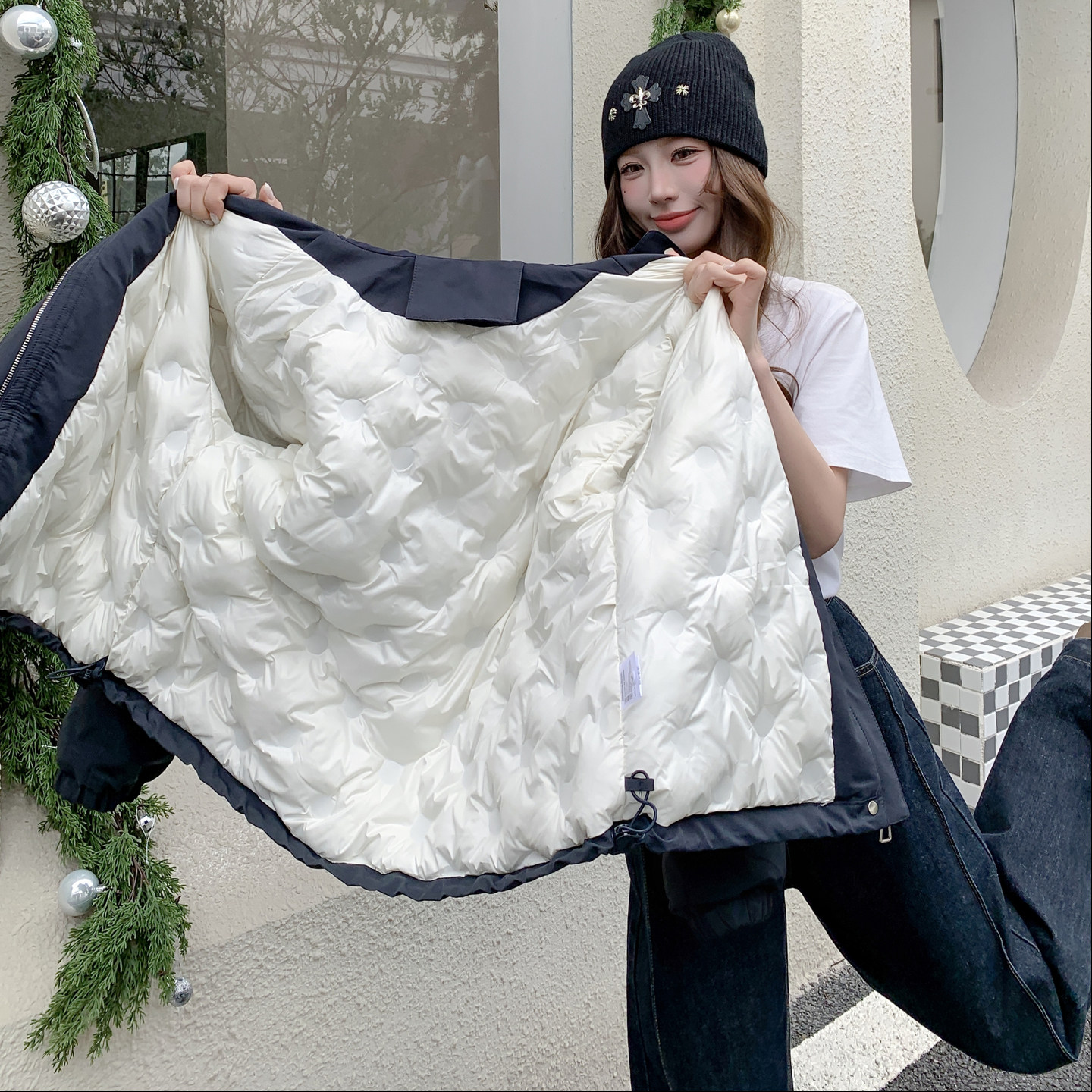 【档口现货】连帽款休闲保暖派克云绒服2C233-817-P225-K339,女装棉衣/棉服,2C233