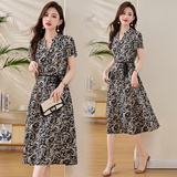 【现货】法式碎花连衣裙女玫瑰花系带收腰1C115-6222-P115-K258，女装连衣裙，吾爱衣