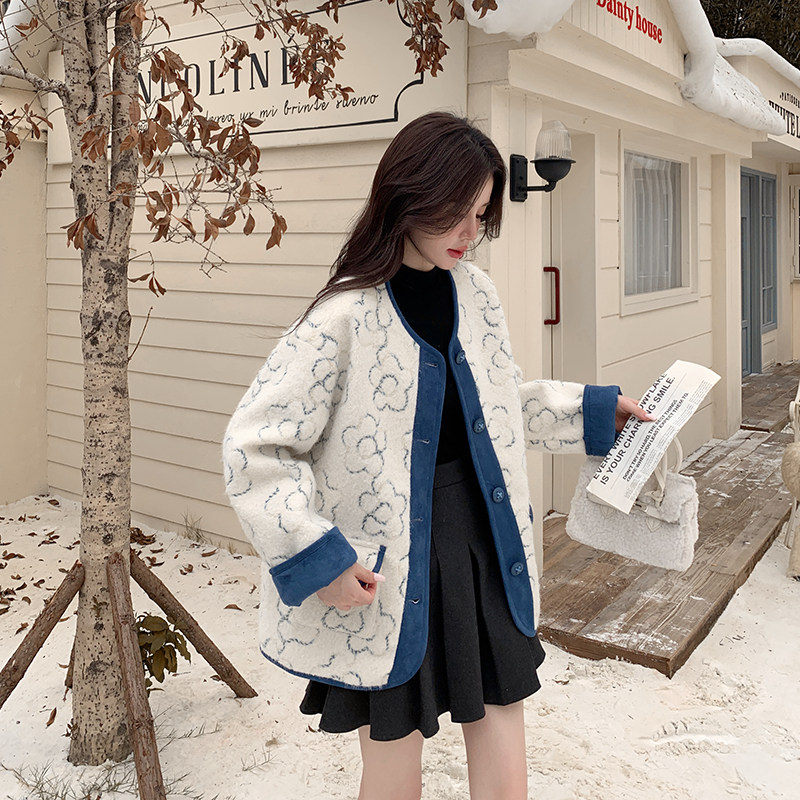新品主推大货麂皮拼接毛毛外套2C285-2608-P185-K278,女装短外套,2C285