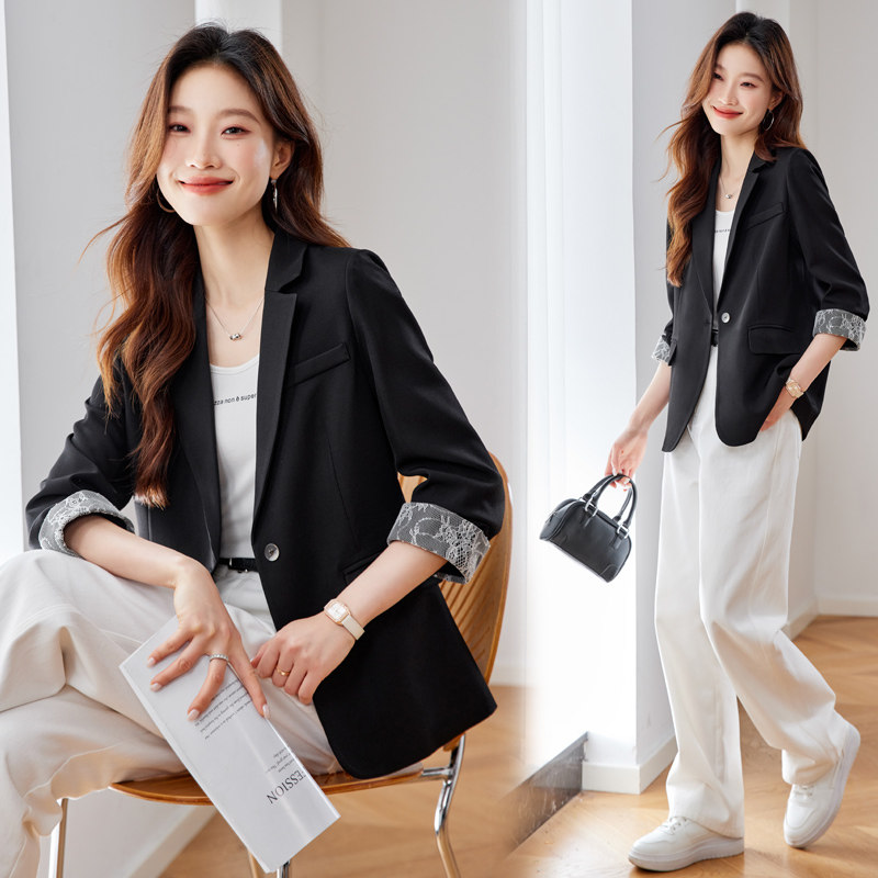 高级感通勤粉色西装外套女2025春秋新款修身气质百搭休闲西服上衣,女装西装,唯婧