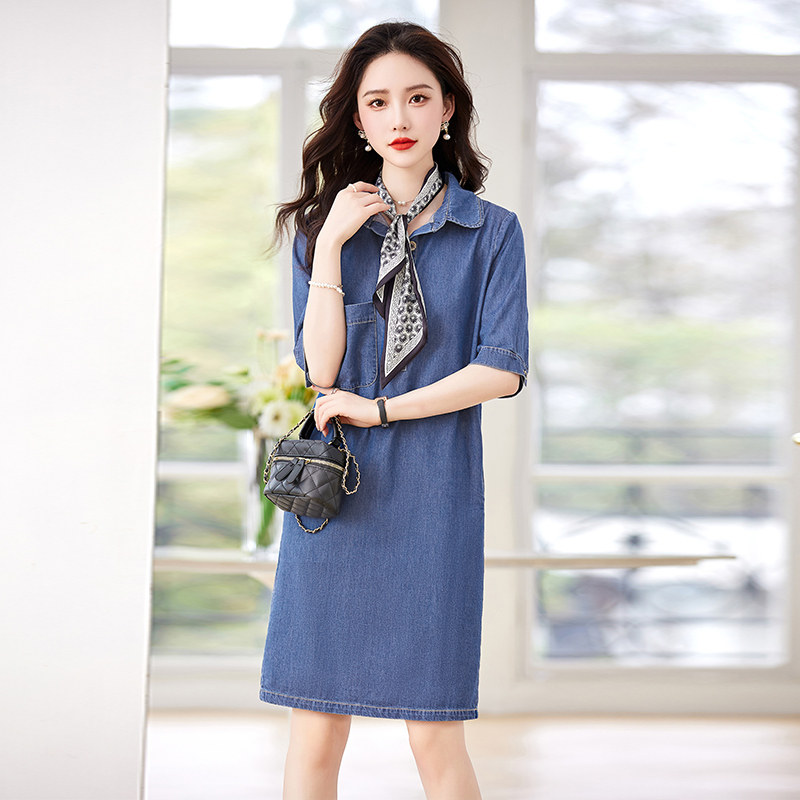 大码女装牛仔连衣裙2025年夏季新款，女装连衣裙，新感觉,女装连衣裙,新感觉