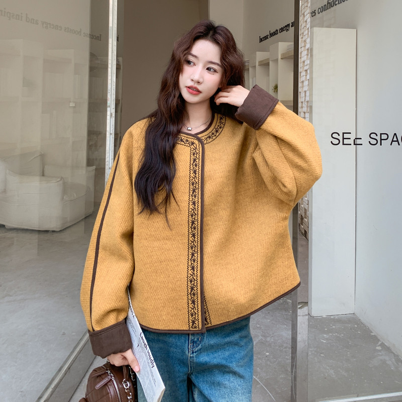 6897-数据款大货出羊毛呢小香风外套P175K268,女装羊绒大衣,2D034