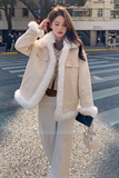 【】皮毛一体羊羔毛毛呢外套棉服长款2C133-966-P175-K268，女装棉衣/棉服，2C133