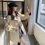 甜美气质显瘦减龄外套女2025春秋季新款韩系高级感慵懒风宽松风衣，女装风衣，2C275