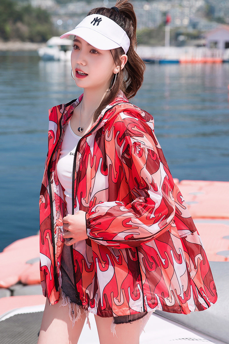 2025夏季防晒服短款休闲RF2C290-P75-K128,女装防晒衣,2C290