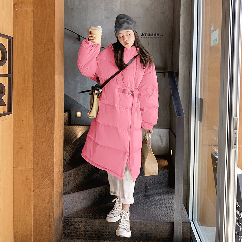 韩式学院风中长款棉衣P185K278,女装棉衣/棉服,2C333