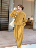 2025冬季新品现货主推加绒加厚卫衣套装2C087-9288-P195-K275，女装卫衣/绒衫，2C087
