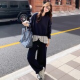 2025新款秋装拼接卫衣套装时尚减龄套装2D009-2577P175控268，女装套装/套裙，2D009