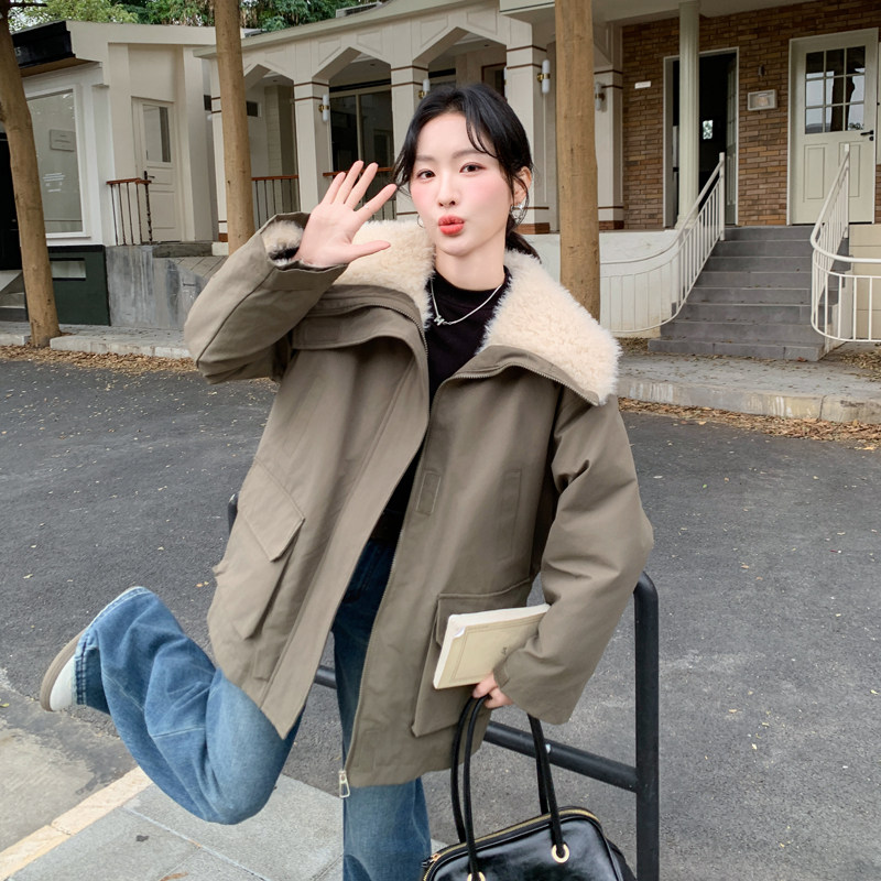 赵露思同款羊羔毛派克服2C090-8728-P235-K368图片