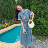 【现货】牛仔连衣裙女2025夏季新款女装裙子2C227/2516/P150K208，女装连衣裙，2C227