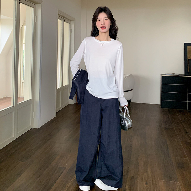：春装新款韩系减龄时尚休闲三件套装阔腿裤6881P175K248,女装套装/套裙,2C135