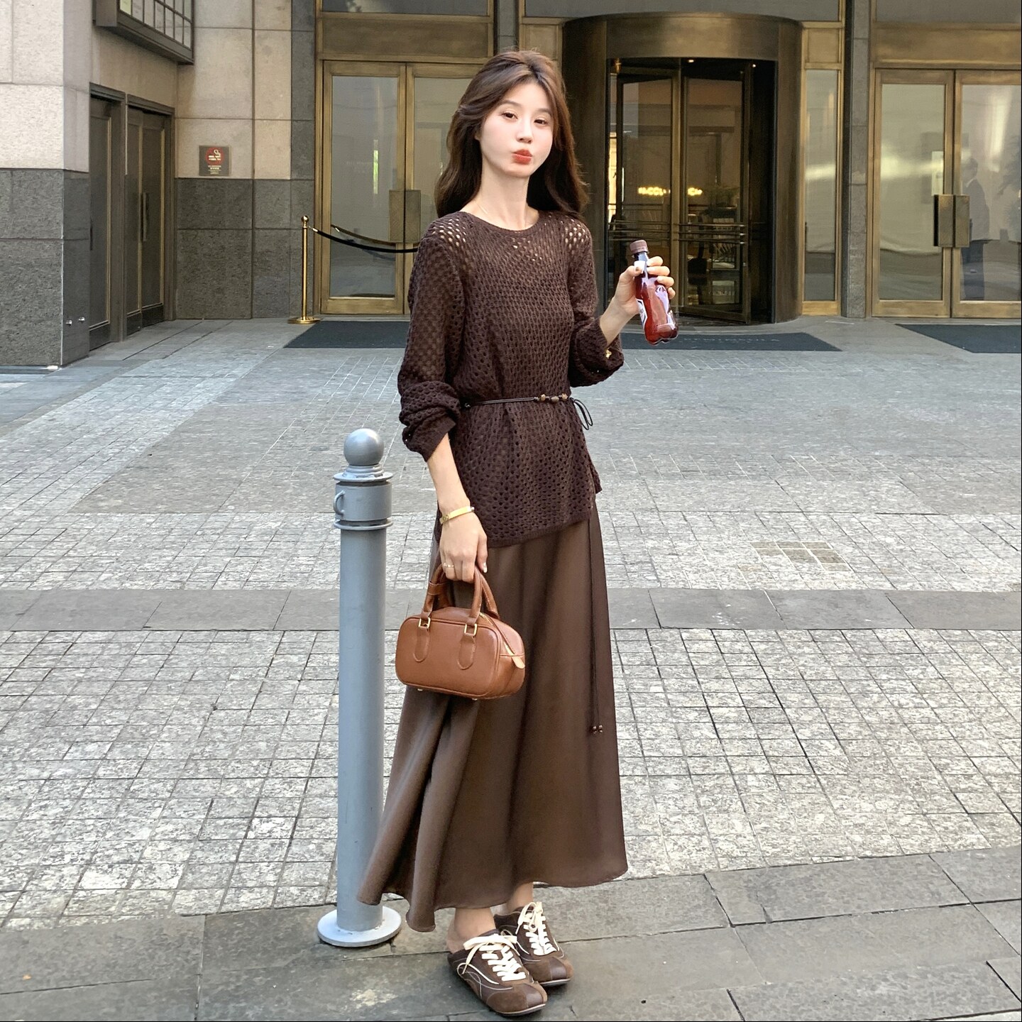 现货：秋装新款气质吊带裙镂空针织上衣三件套2C135-8881P145K218,女装套装/套裙,2C135