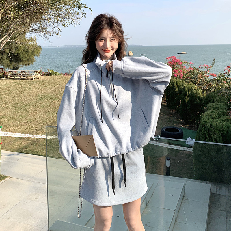 新品盐系轻熟风休闲小个子运动卫衣套裙5851-P145-K208,女装套装/套裙,2C159