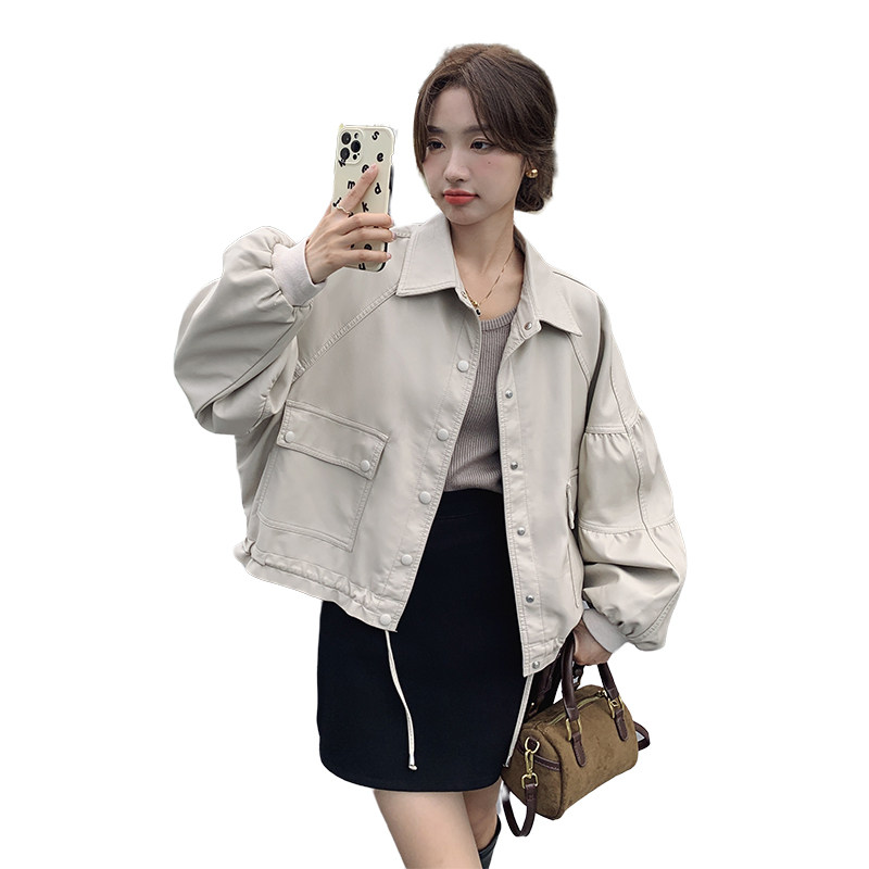 新款现货2025秋季新款韩版气质小皮衣C0257-2361-P135-K188,女装短外套,2C057