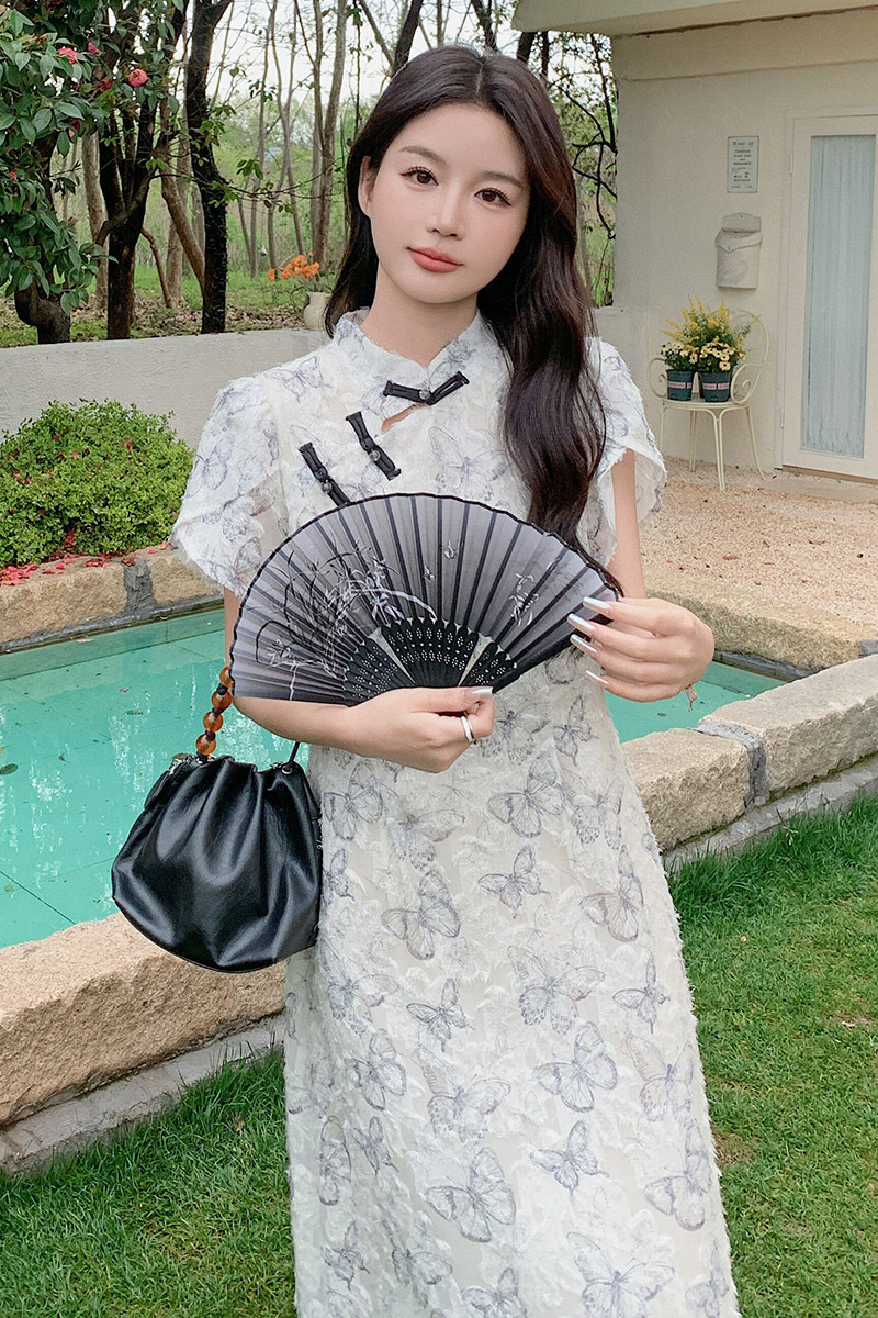 [现货】新品新中式风旗袍改良连衣裙,女装连衣裙,2C269